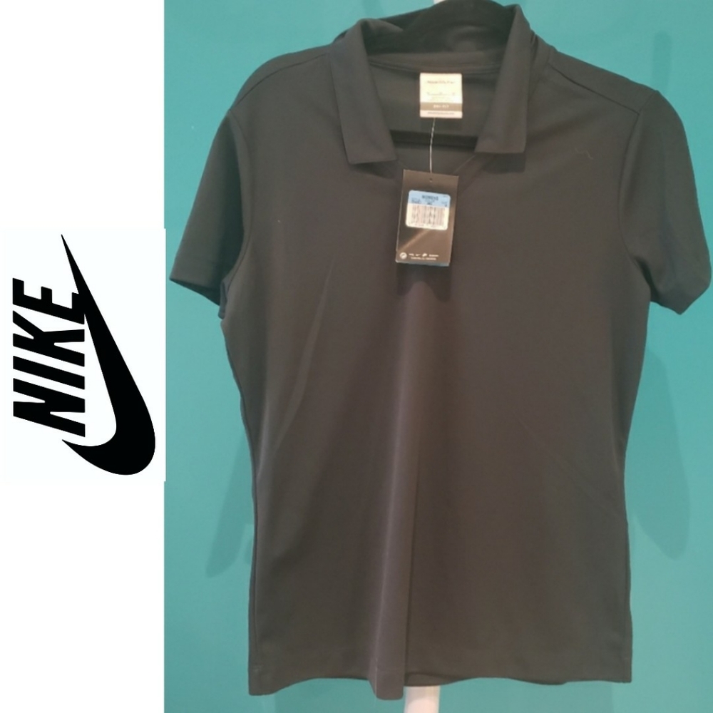 BNWT Nike Grey V-Neck Dri-Fit Polo Golf Shirt
